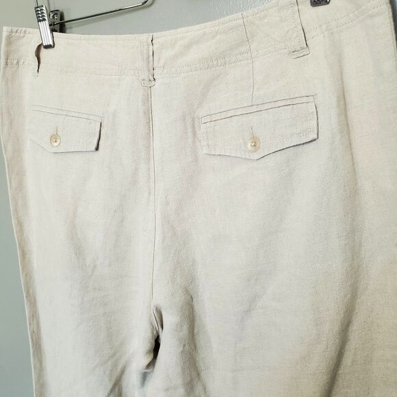 Eddie Bauer Linen Pants Womens Size 14 Vashon Fit Casual Summer Lightweight - Picture 4 of 11